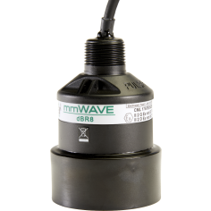 Pulsar Measurement dBR8 radar level sensor with submergence shield.