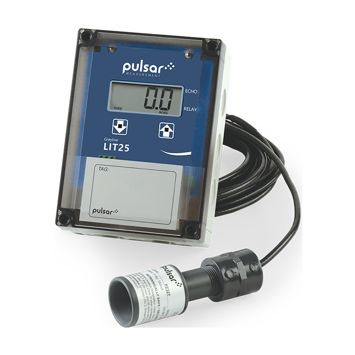 Tank level measurement Greyline LIT25 non-contacting level sensor and control unit 