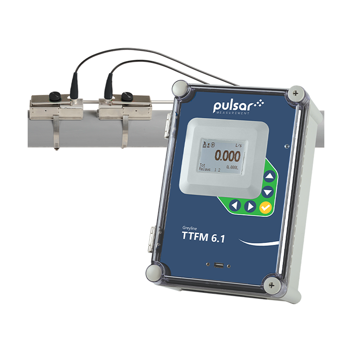 Non-contacting pipe flow measurement with the TTFM 6.1 and SE16B transducers from Pulsar Measurement