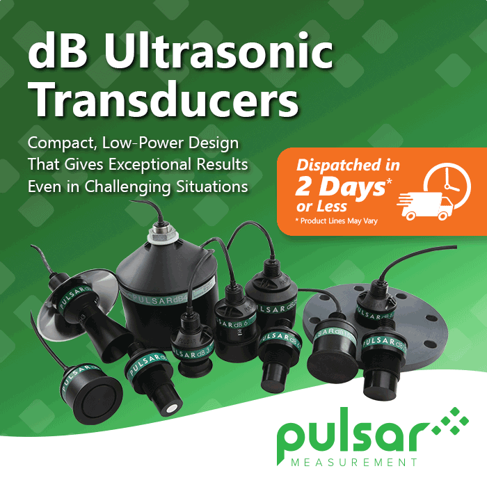 dB Ultrasonic Transducers now dispatched in 2 days or less. 