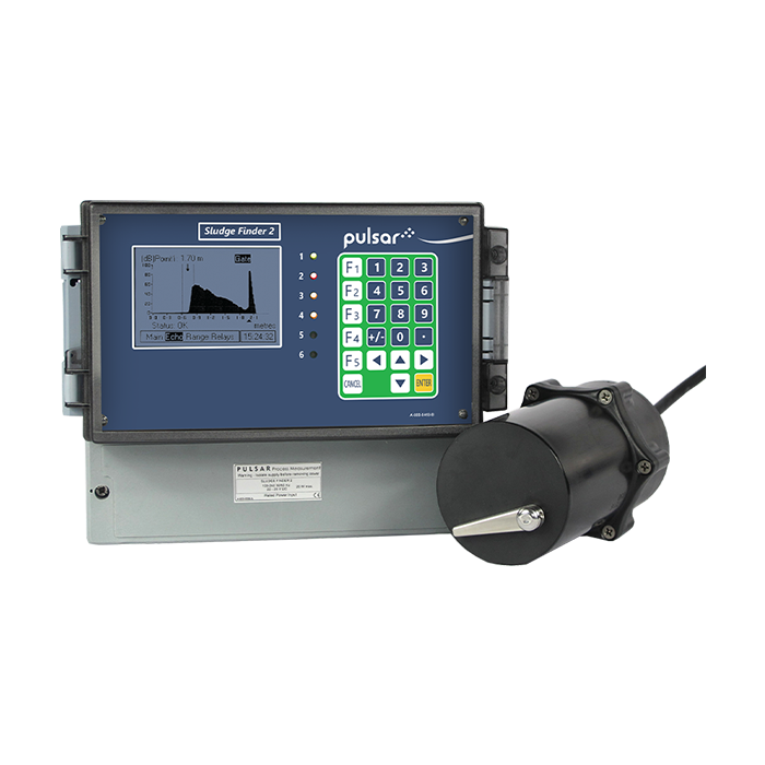 Sludge blanket control with the Viper Transducer and The Sludge Finder 2 both products together on a transparent background
