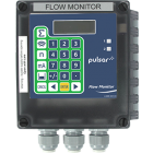 Pulsar Flow Monitor front-facing pipe flow measurement display