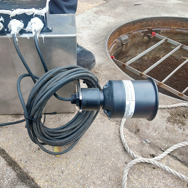 dBi HART sensor before installation in the manhole