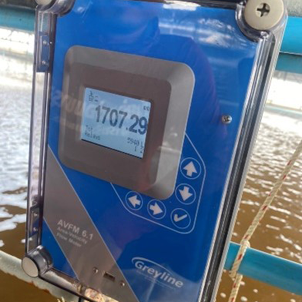 AVFM 6.1 unit mounted at the side of the prawn farm