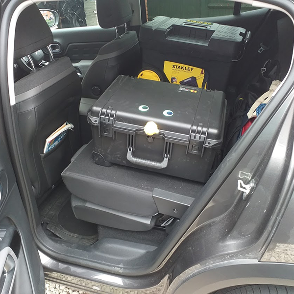 Tommy the TTFM in Rhys' Car 