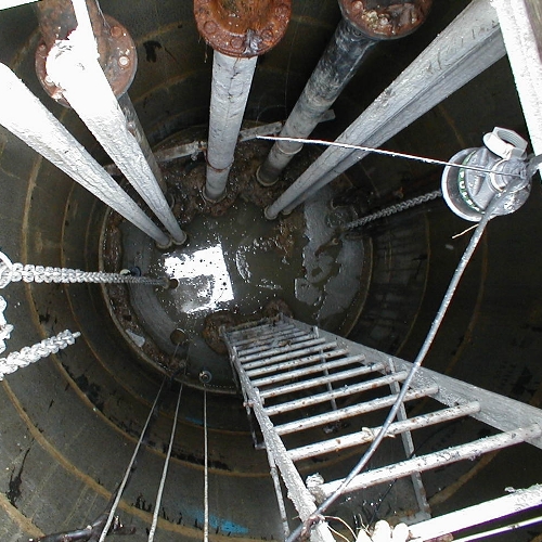 Ultrasonic dB transducer in Wet well