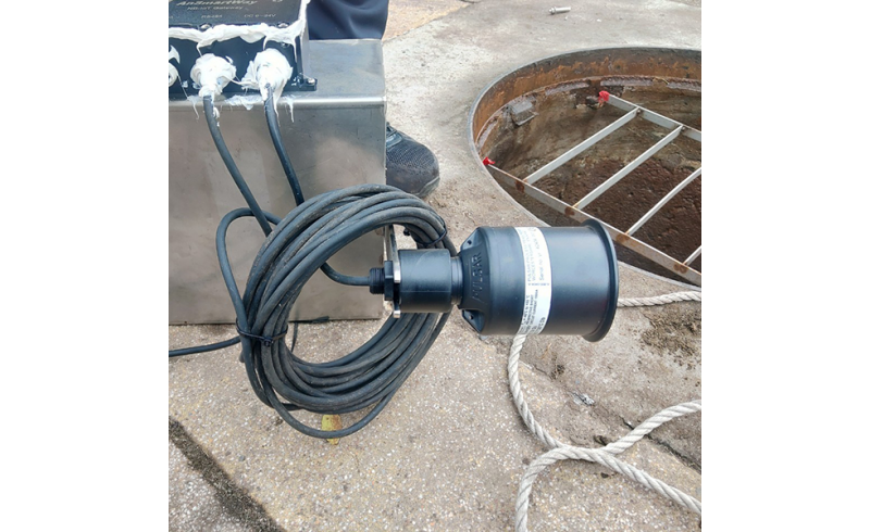 dBi HART sensor before installation in the manhole